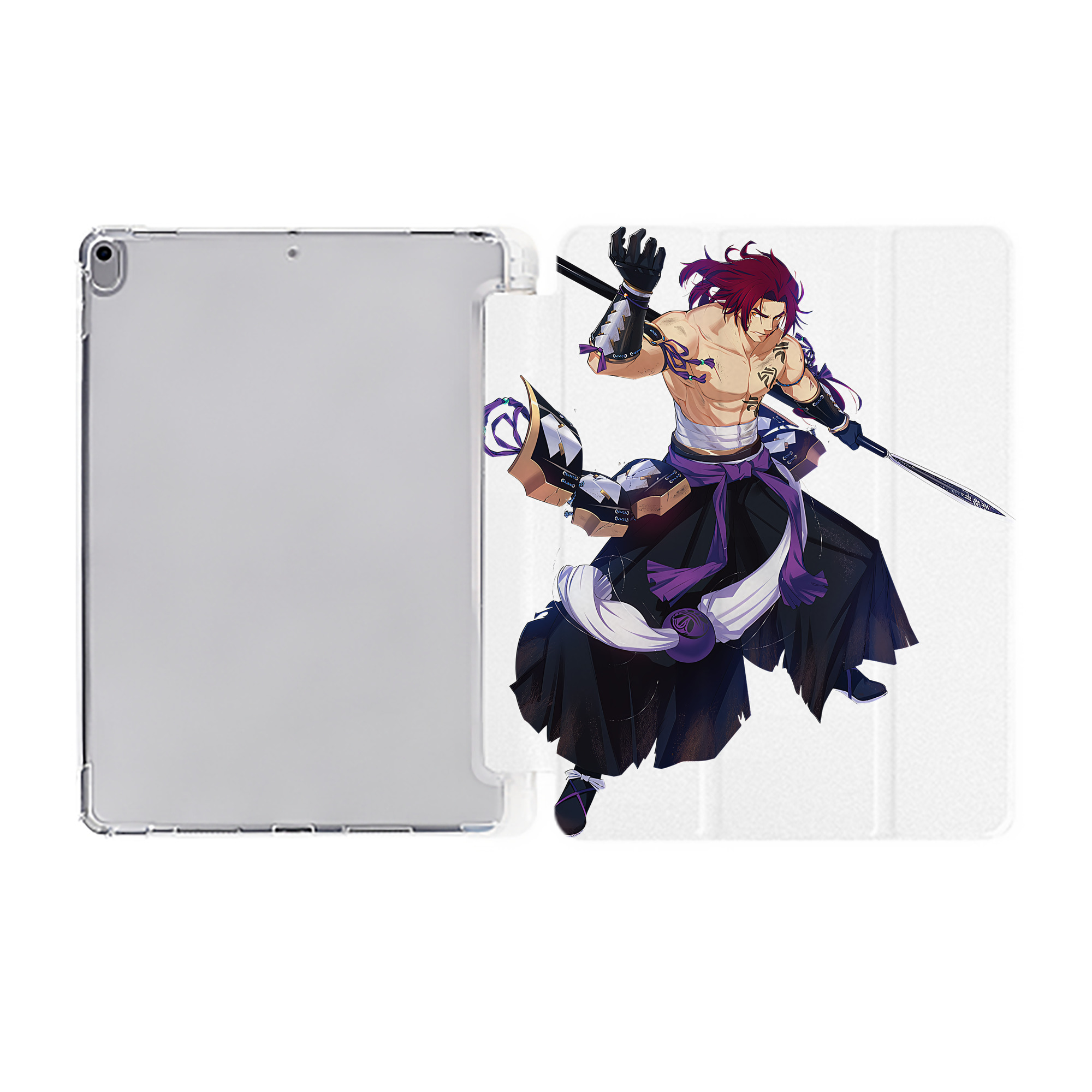 （画像用） 刀剣乱舞 Touken Ranbu IPad ケース ペン収納付き 三つ折りスタンド PUレザー×シリコン 対応機種9.5/10.5/10.9インチ